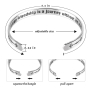 Edelstahlarmband silber mit Gravur Du bist geliebt..., offene Manschette, 2,5 mm