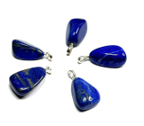 Lapis Lazuli Trommel-Anhänger Naturstein, M ca. 2,6 cm, 1 Stück, Qualität AAA Harmoniestein