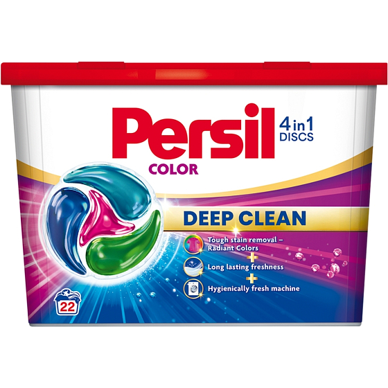 Persil Wasch kapseln Discs 4v1 Deep Clean Color 22 Waschladungen