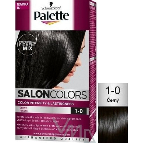 Schwarzkopf Palette Salon Colors Haarfarbe 1-0 Schwarz