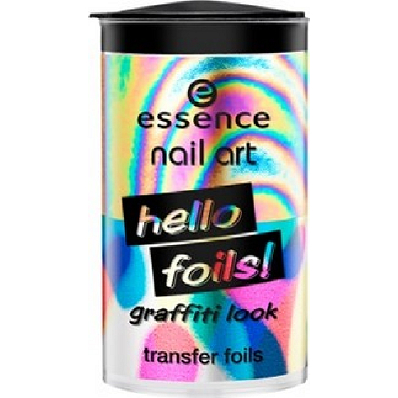 Essence Nail Art Hallo Folien! Trasferfolien Nagelfolie 01 Hallo Flashy! 2 Stücke
