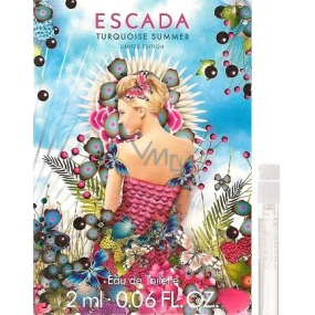Escada Turquoise Sommer Eau de Toilette für Frauen 2 m mit Sprühflasche, Fläschchen
