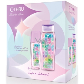 C-Thru Tender Love parfümiertes Deo-Glas 75 ml + Duschgel 250 ml, Kosmetikset für Frauen