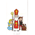 Nekupto Tasche 40 x 18 cm Engel, Nikolaus, Teufel