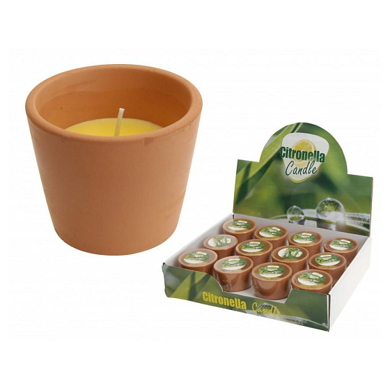 Citronella braune Terrakotta-Kerze 75 x 65 mm