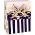 Ditipo Geschenk Papiertüte 11,4 x 6,4 x 14,6 cm altes Rosa, Streifen, Schleifen