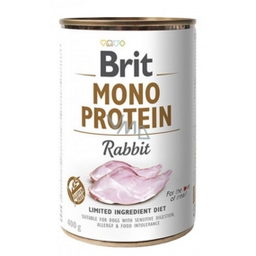 Brit Mono Protein Rabbit 100% reines Kaninchenprotein Alleinfuttermittel für Hunde 400 g