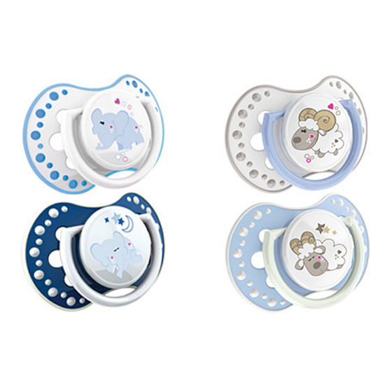 Lovi Night & Day Tröster Silikon dynamisch blau für Kinder 0-3 Monate 2 Stück