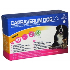 Capraverum Gog Senior Veterinärprodukt für ältere Hunde, verlangsamt die Zeichen des Alterns, unterstützt die Immunität 30 Tabletten