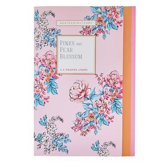 Heathcote & Ivory Pinks & Pear Blossom parfümiertes Papier 5 Blatt