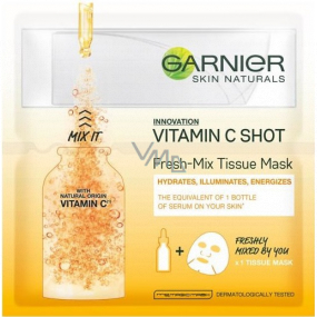 Garnier Vitamin C Shot Fresh-Mix Gewebemaske textile Gesichtsmaske 33 g