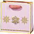 BSB Luxus Geschenk Papiertüte 14,5 x 15 x 6 cm Weihnachtsrosa mit goldenen Flocken VDT 447 CD