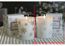 Lima Aroma Snowflake Vanille und Zimt Duftkerze silber, Brenndauer 50 Stunden 175 g