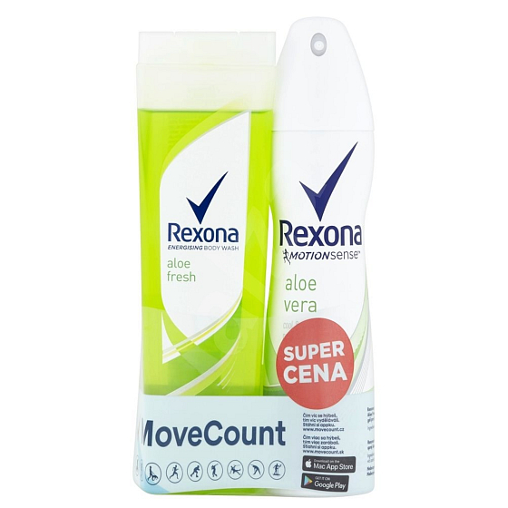 Rexona Aloe Vera Duschgel 250 ml + Antitranspirant Spray 150 ml, Kosmetikset für Frauen