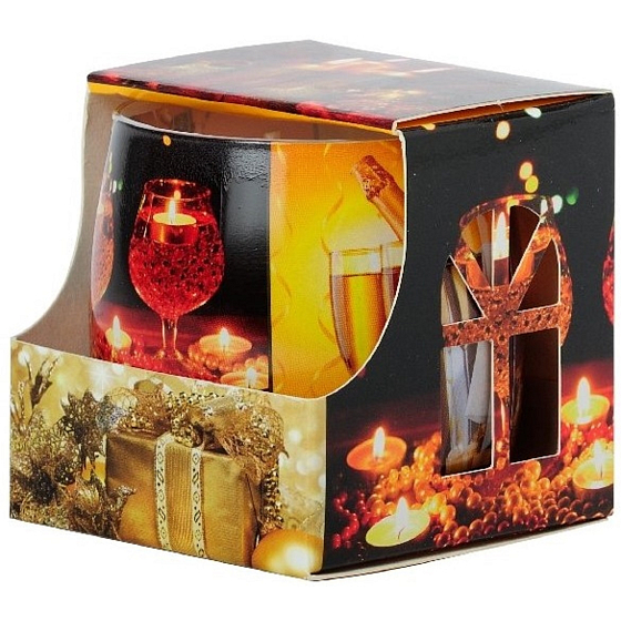 Emocio Dekor Silvester-Duftkerze Glas 80 mm