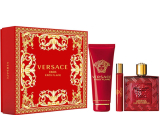 Versace Eros Flame Eau de Parfum 100 ml + Duschgel 150 ml + Eau de Parfum 10 ml, Geschenkset für Frauen