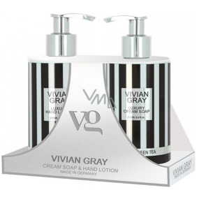 Vivian Gray Lemon & Green Tea Luxus-Flüssigseife mit Spender 250 ml + Luxus-Handlotion mit Spender 250 ml, Kosmetikset Vivian Gray Lemon & Green Tea Luxus-Flüssigseife mit Spender 250 ml + Luxus-Handlotion mit Spender 250 ml, Kosmetikset