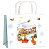 Geschenkpapiertasche 23 x 18 x 10 cm weiß Krippe, weihnachtlich