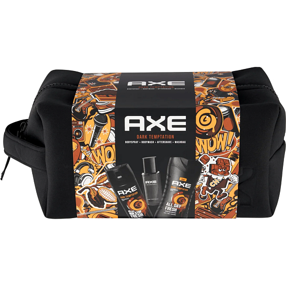 Axe Etui Dark Temptation Deodorant Spray 150 ml + Duschgel 250 ml + Aftershave Balsam 100 ml
