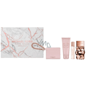 Michael Kors Pour Femme Absolu parfémovaná voda 100 ml + tělové mléko 100 ml + cestovní sprej 10 ml + pouzdro na kreditní karty Michael Kors Pour Femme Absolu parfémovaná voda 100 ml + tělové mléko 100 ml + cestovní sprej 10 ml + pouzdro na kreditní karty