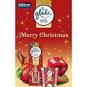 Glade Merry Christmas Warm Apple Pie Apfel und Zimt Duftstäbchen und Duftkerze 50 ml + 112 g, Geschenkset