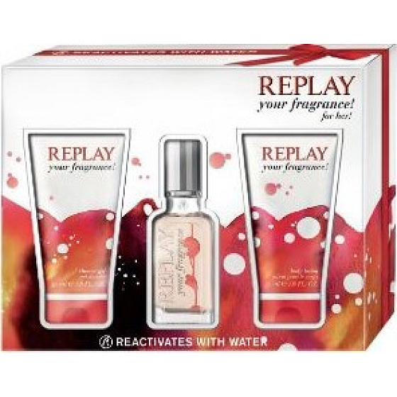 Replay Your Fragrance Woman Eau de Toilette 20 ml + Duschgel 50 ml + Körperlotion 50 ml, Geschenkset
