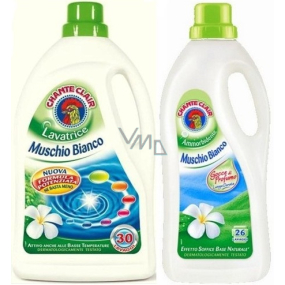 Chante Clair Muschio Bianco Weißer Moschus Flüssigwaschmittel 2,1 l + Weißer Moschusweichmacher 1,56 l