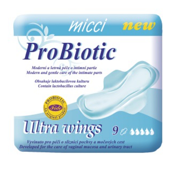 Micci Pro Biotic Ultra Wings Intimpolster 9 Stück
