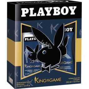 Playboy King of The Game parfümiertes Deodorantglas für Männer 75 ml + Duschgel 250 ml, Kosmetikset