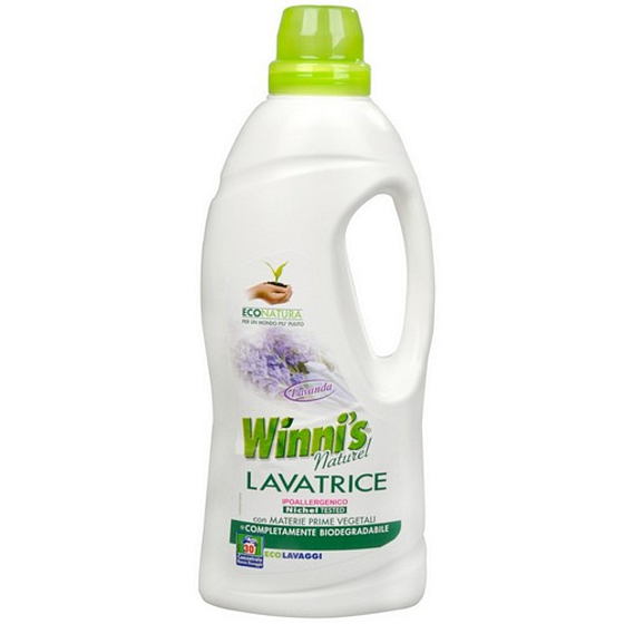 Winnis Eko Lavatrice Lavanda Waschgel für alle Arten von feinen und farbigen Kleidungsfasern 25 Dosen 1,5 l