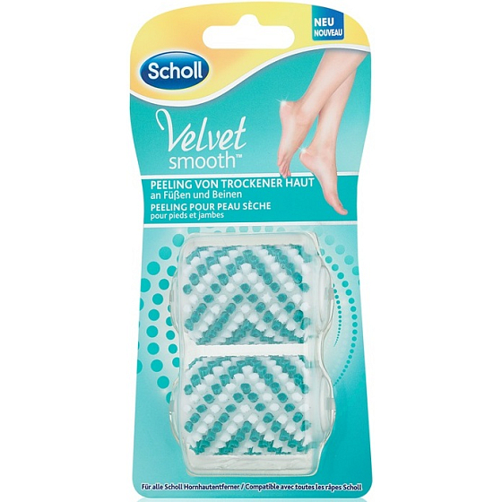 Scholl Velvet Smooth Peeling-Rotations-Ersatzköpfe 2 Stück