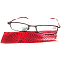 Berkeley Eyeglasses +0,5 rot-schwarze Schlangenhaut mit Etui 1 Stück MC2107