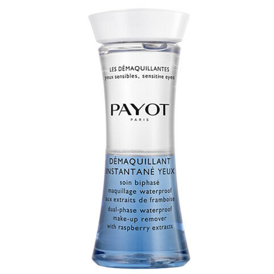 Payot Les Démaquillantes Instantané Yeux Zweiphasenpflege zur Entfernung von wasserfestem Make-up mit Himbeerextrakten 125 ml