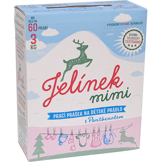 Jelínek mimi Waschpulver für Säuglinge, 60 Wäschen, 3 kg