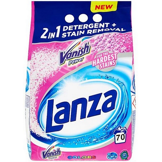 Lanza Vanish Power Colors 2in1 Waschpulver für farbige Wäsche 70 Dosen 5,25 kg