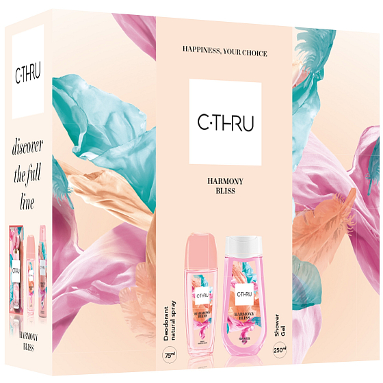 C-Thru Harmony Bliss parfümiertes Deodorantglas für Frauen 75 ml + Duschgel 250 ml, Kosmetikset