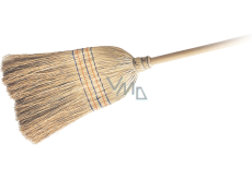 Spokar Besen aus Rohr, 5-fach genäht, mit Stiel