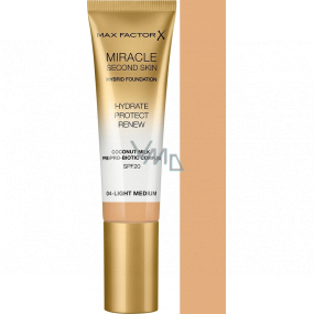 Max Factor Miracle Second Skin Hybrid Foundation Make-up 04 Leicht Mittel 30 ml