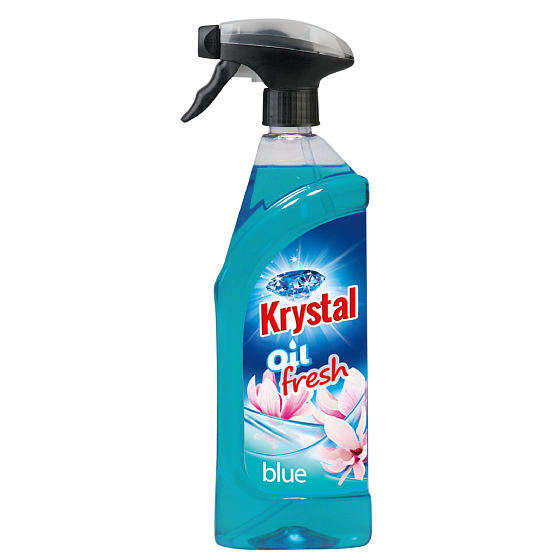 Krystal Blue Öl-Lufterfrischer zur Beduftung von WCs, Badezimmern und öffentlichen Räumen Sprühflasche mit originalem Parfüm blau 750 ml