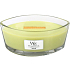 WoodWick Willow - Duftkerze aus Weidenblumen mit breitem Holzdocht und Deckelglasboot 453 g
