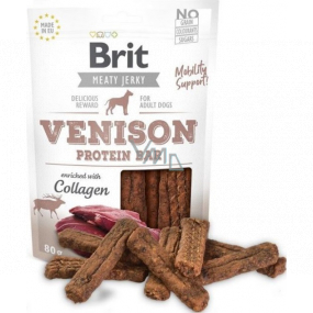 Brit Jerky Trockenfleisch behandelt Proteinriegel aus Wild und Huhn für erwachsene Hunde 80 g