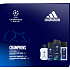 Adidas UEFA Champions League Edition VIII Rasierwasser 100 ml + parfümiertes Deo-Glas 75 ml + Deo-Spray 150 ml + Duschgel 250 ml, Kosmetikset für Männer
