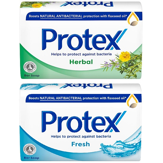 Protex Fresh antibakterielle Toiletteseife 90 g + antibakterielle Kräuterseife 90 g, 72er-Karton