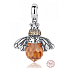 Sterling Silber 925 Bienenkönigin, Tierarmband-Anhänger