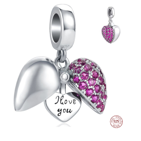 Sterling Silber 925 Herz Openable I Love You Anhänger Armband Liebe Sterling Silber 925 Herz Openable I Love You Anhänger Armband Liebe