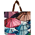 Laminierte Einkaufstasche 44 x 39 x 19 cm Regenschirm