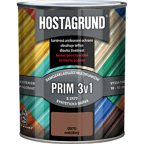 Hostagrund Prim 3v1 S2177 Grund- und Deckfarbe für Metall, 0970 Kupfer, 600 ml