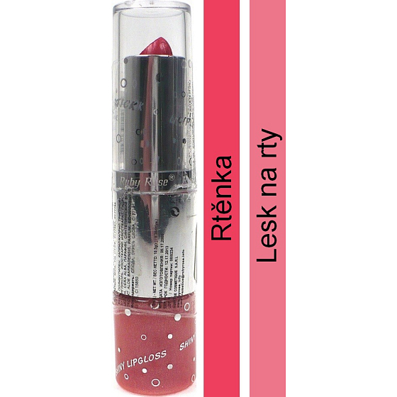 Ruby Rose Lipstick & Shiny Lipgloss 3,5 g Lippenstift + 7 ml Lipgloss