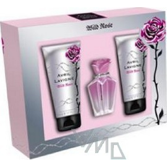 Avril Lavigne Wild Rose parfümiertes Wasser 15 ml + Duschgel 50 ml + Körperlotion 50 ml, Geschenkset