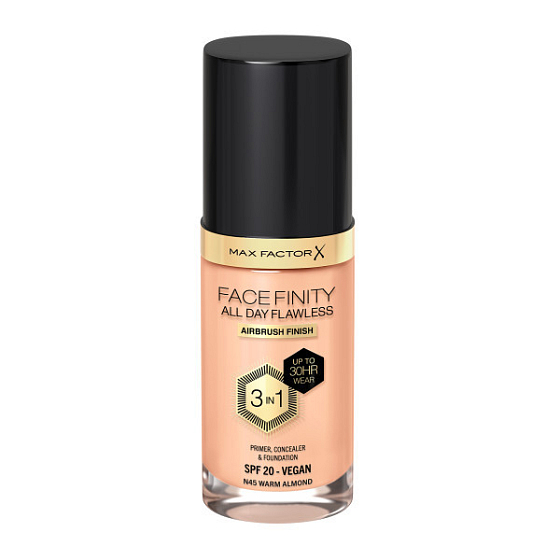 Max Factor Facefinity All Day Makelloses 3in1 Make-up 45 Warme Mandel 30 ml